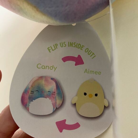 5” Squishmallow Flip-a-Mallow Candy the Bunny Rabbit Aimee the Chick NWT - Picture 4 of 8